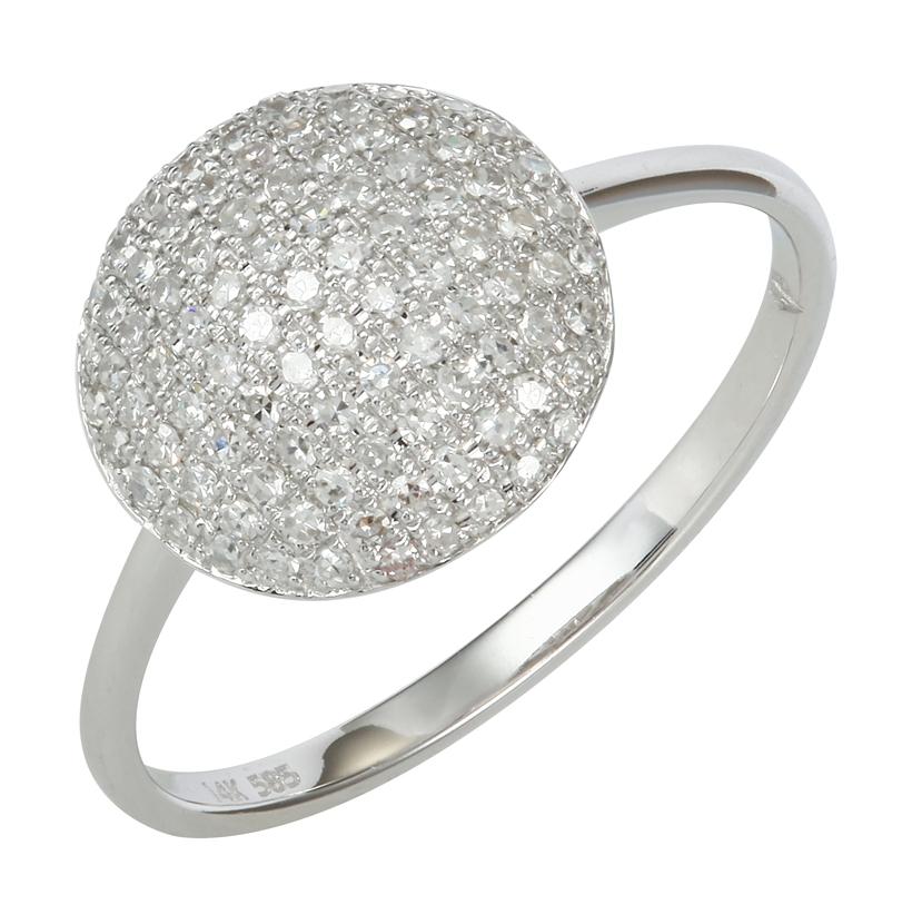 0.27 Ctw Diamond 14k White Gold Round Shape Womens Diamond Ring