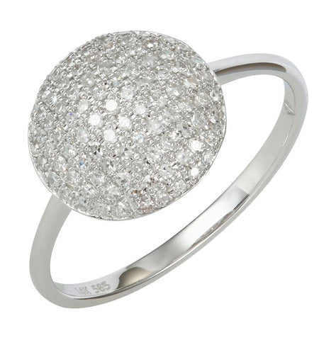 0.27 Ctw Diamond 14k White Gold Round Shape Womens Diamond Ring
