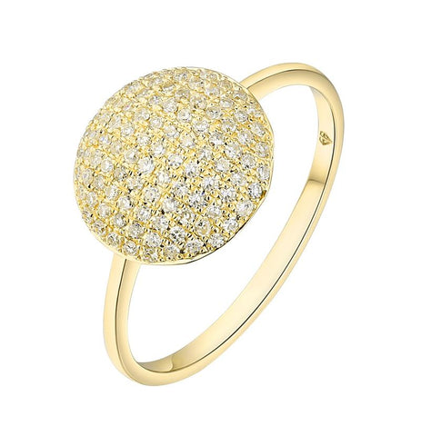 0.28 Ctw Diamond 14k Yellow Gold Round Shape Womens Diamond Ring