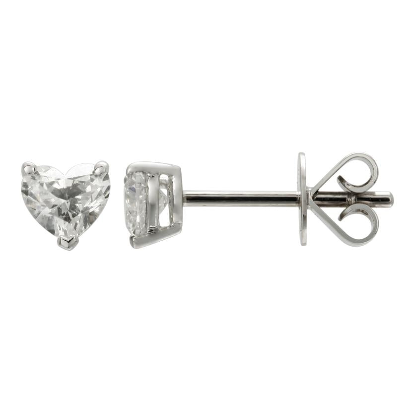 0.5 Ctw Diamond 14k White Gold Heart Shape Womens Diamond Earrings