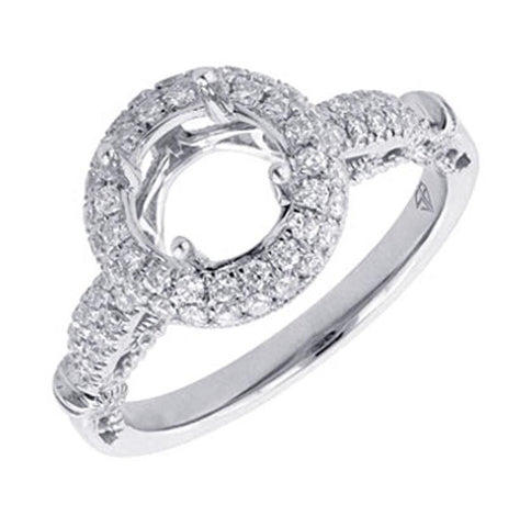 White Silver Silver Cubic Zirconium  Round Shape Womens Ring