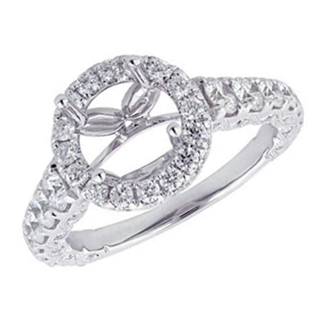 White Silver Silver Cubic Zirconium  Round Shape Womens Ring