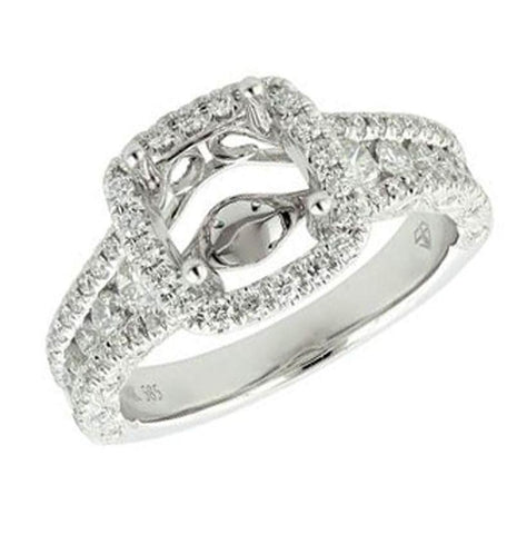 White Silver Silver Cubic Zirconium  Round Shape Womens Ring