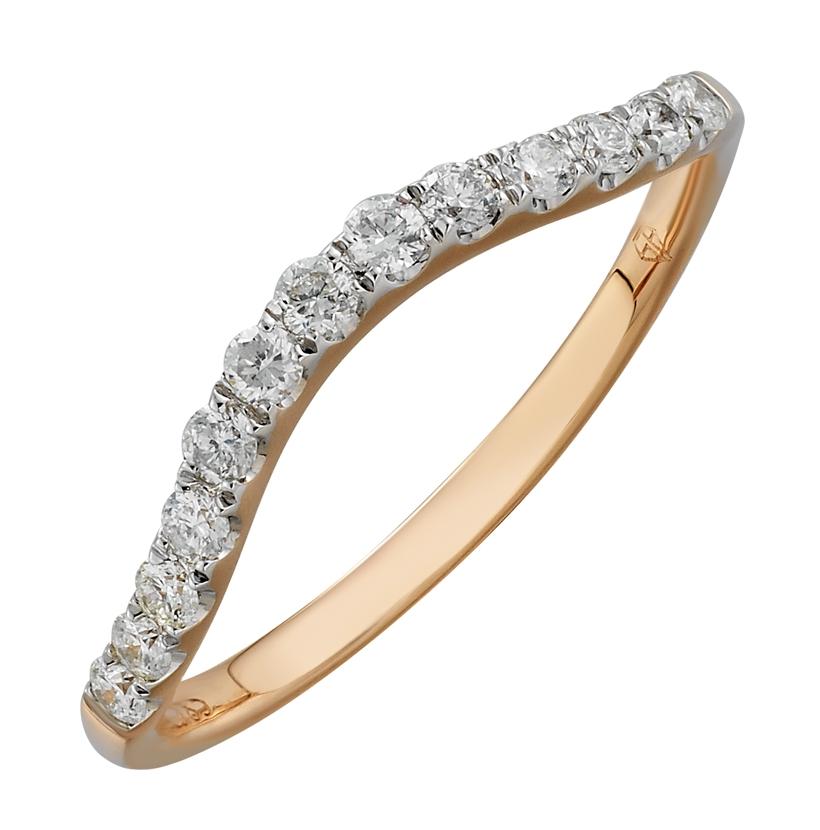 0.25 Ctw Diamond 14k Rose Gold Round Shape Womens Wedding Band Ring