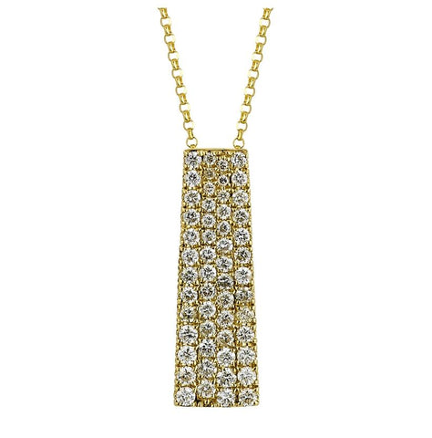 0.62 Ctw Diamond 14k Yellow Gold Round Shape Womens Diamond Necklace Pendant With 16 Inch Chain