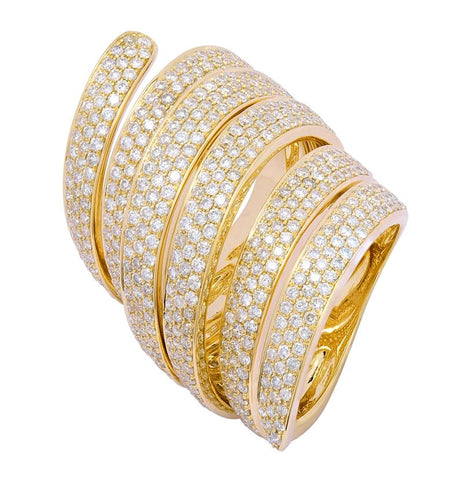 2.68 Ctw Diamond 14k Yellow Gold Round Shape Womens Diamond Ring