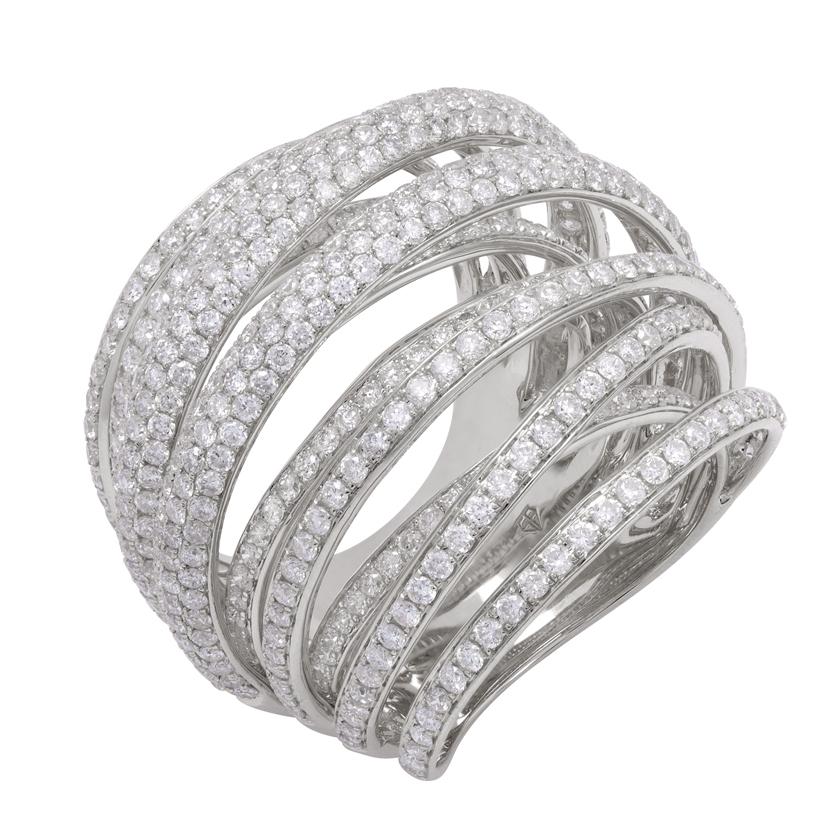 3.76 Ctw Diamond 14k White Gold Round Shape Womens Diamond Ring