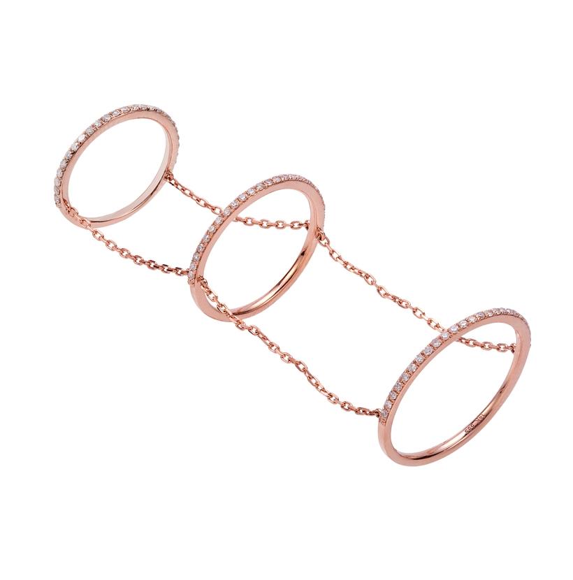 0.36 Ctw Diamond 14k Rose Gold Round Shape Womens Diamond Ring