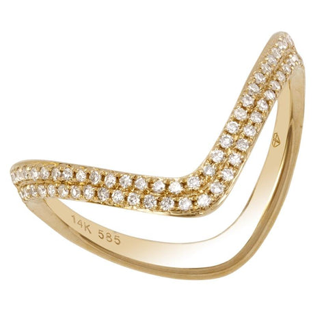 0.25 Ctw Diamond 14k Yellow Gold Round Shape Womens Diamond Ring