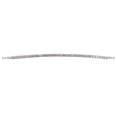 0.19 Ctw Diamond 14k White Gold Round Shape Womens Diamond Bracelet