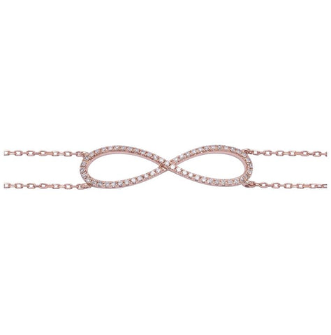 0.27 Ctw Diamond 14k Rose Gold Round Shape Womens Diamond Bracelet