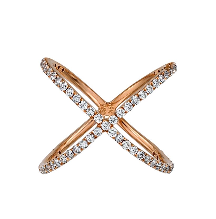 0.28 Ctw Diamond 14k Rose Gold Round Shape Womens Diamond Ring