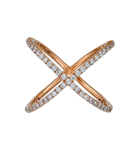 0.28 Ctw Diamond 14k Rose Gold Round Shape Womens Diamond Ring