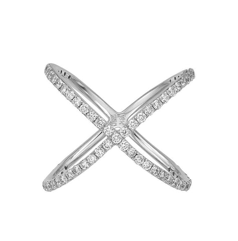 0.28 Ctw Diamond 14k White Gold Round Shape Womens Diamond Ring
