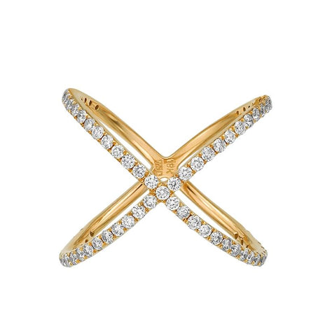 0.28 Ctw Diamond 14k Yellow Gold Round Shape Womens Diamond Ring