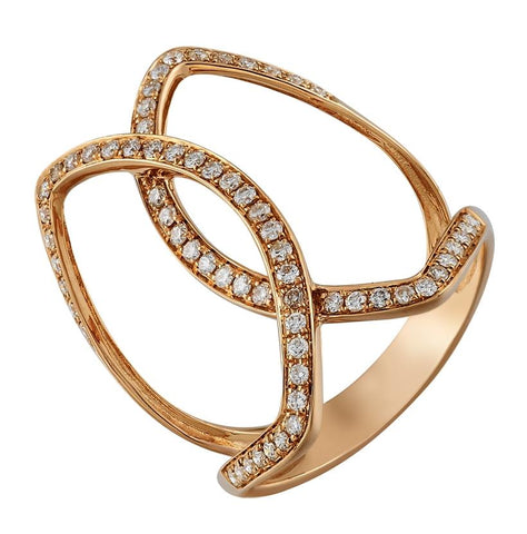 0.39 Ctw Diamond 14k Rose Gold Round Shape Womens Diamond Ring