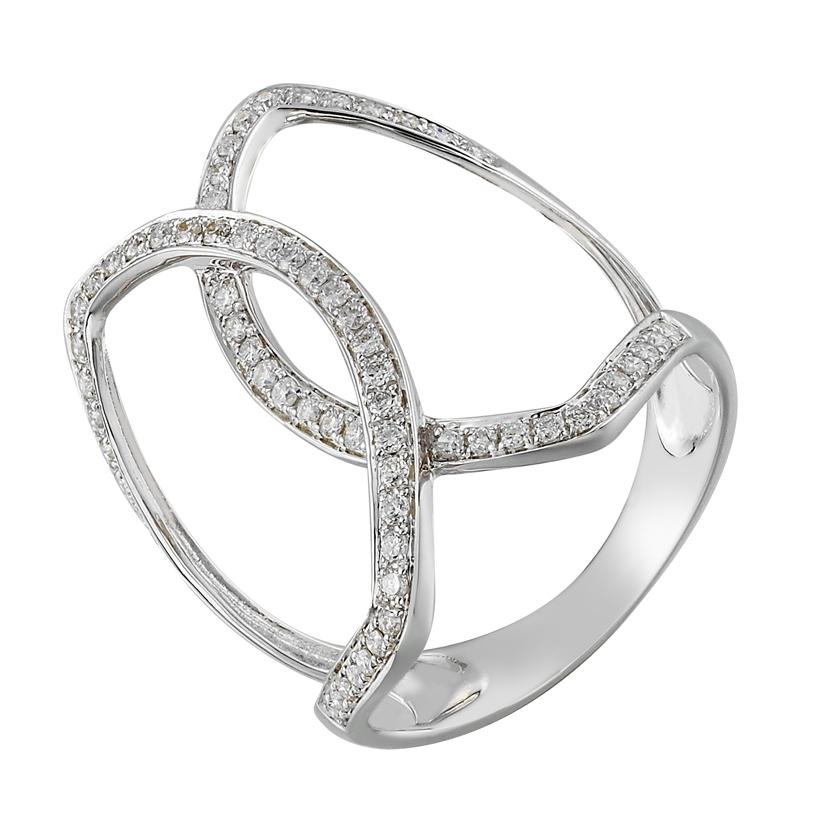 0.39 Ctw Diamond 14k White Gold Round Shape Womens Diamond Ring