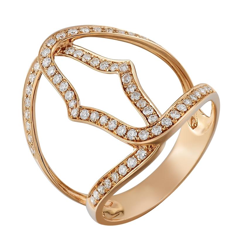 0.43 Ctw Diamond 14k Rose Gold Round Shape Womens Diamond Ring