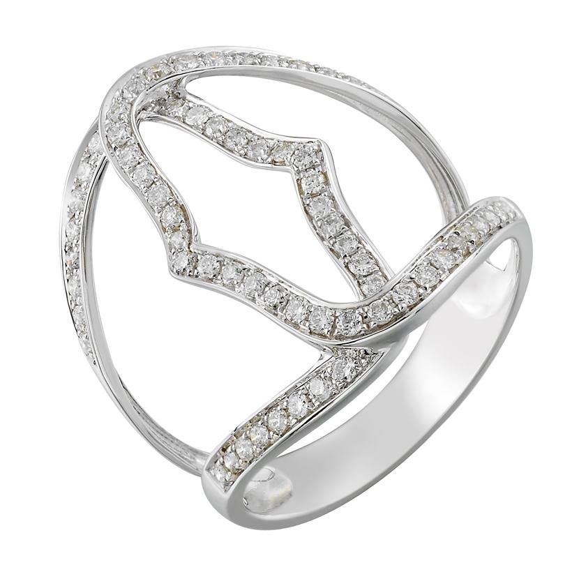0.43 Ctw Diamond 14k White Gold Round Shape Womens Diamond Ring
