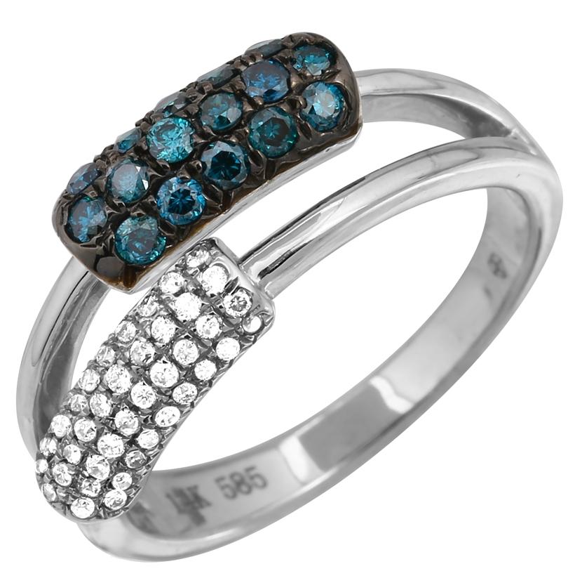 0.49 Ctw Diamond 14k White Gold Round Shape Womens Diamond Ring