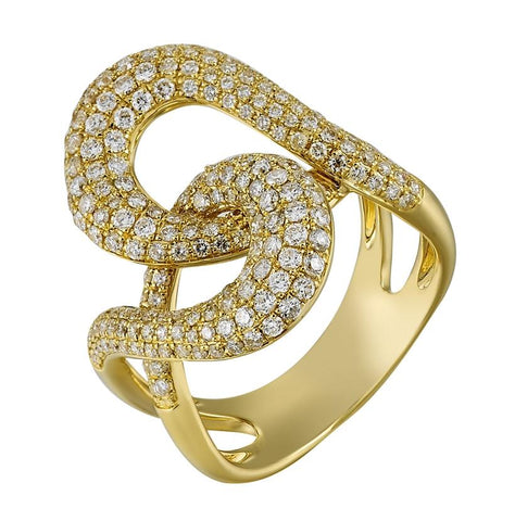 1.27 Ctw Diamond 14k Yellow Gold Round Shape Womens Diamond Ring