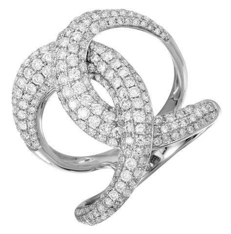 1.6 Ctw Diamond 14k White Gold Round Shape Womens Diamond Ring