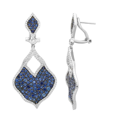 14k White Gold Womens Gemstone Earrings