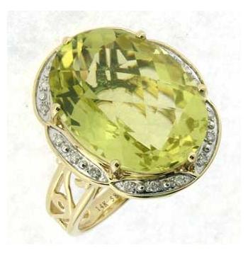 0.14 Ctw Diamond 14k Yellow Gold Topaz Round Shape Womens Gemstone Ring