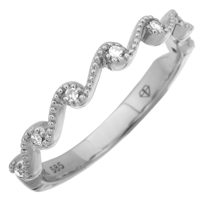 0.05 Ctw Diamond 14k White Gold Round Shape Womens Diamond Ring