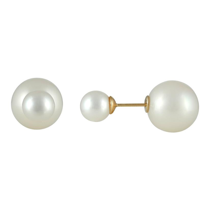 14k Yellow Gold Pearl Earrings