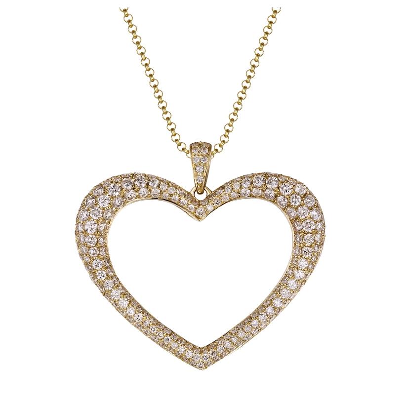 1.99 Ctw Diamond 14k Yellow Gold Round Shape Womens Diamond Necklace Pendant With 16 Inch Chain