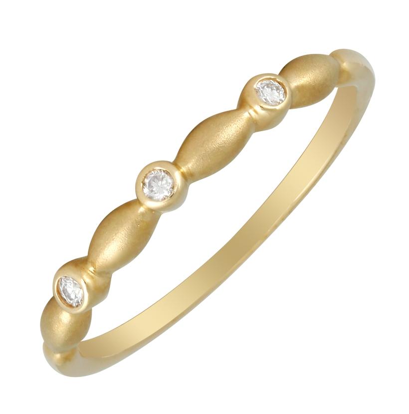 0.04 Ctw Diamond 14k Yellow Gold Round Shape Womens Diamond Ring