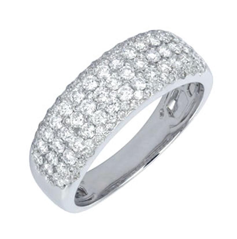 White Silver Silver Cubic Zirconium  Round Shape Womens Ring