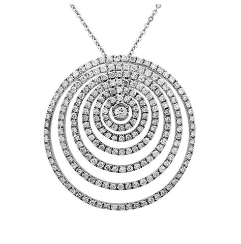 0.99 Ctw Diamond 14k White Gold Round Shape Womens Diamond Necklace Pendant With 16 Inch Chain