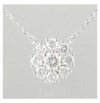 0.5 Ctw Diamond 14k White Gold Round Shape Womens Diamond Necklace Pendant With 16 Inch Chain