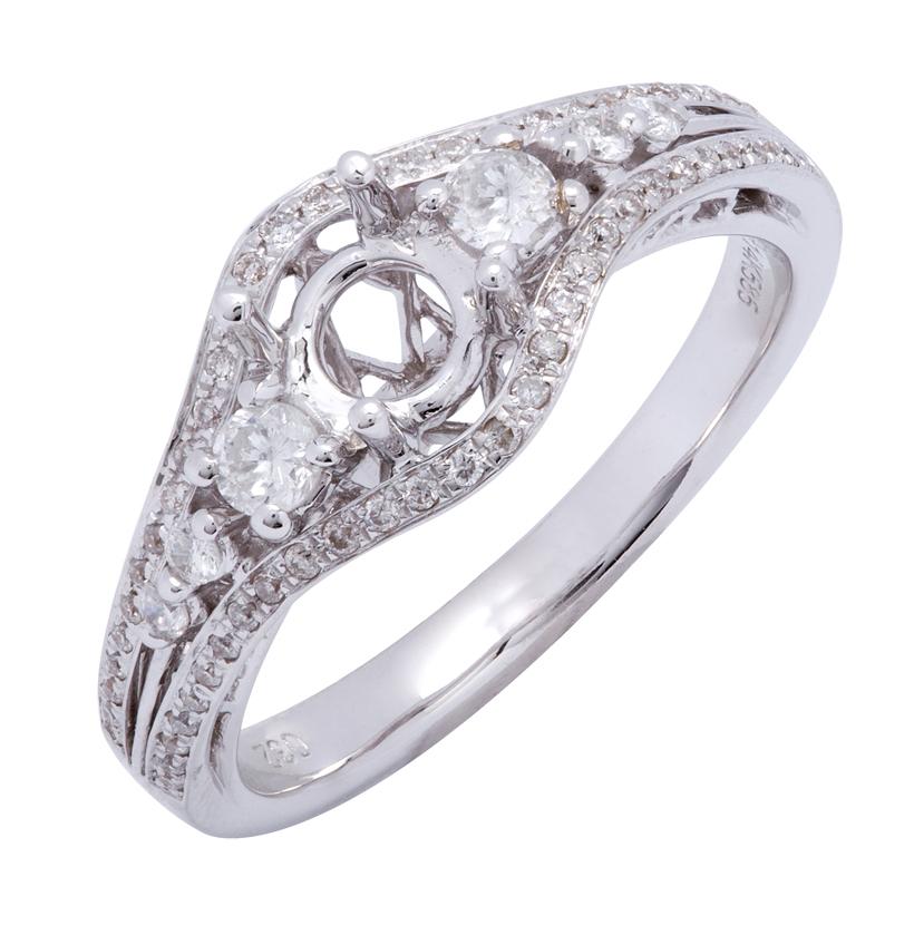 0.31 Ctw Diamond 14k White Gold Round Shape Wedding Engagement Ring