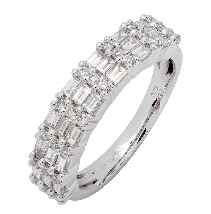 1.03 Ctw Diamond 14k White Gold Round Multi Shape Womens Diamond Ring