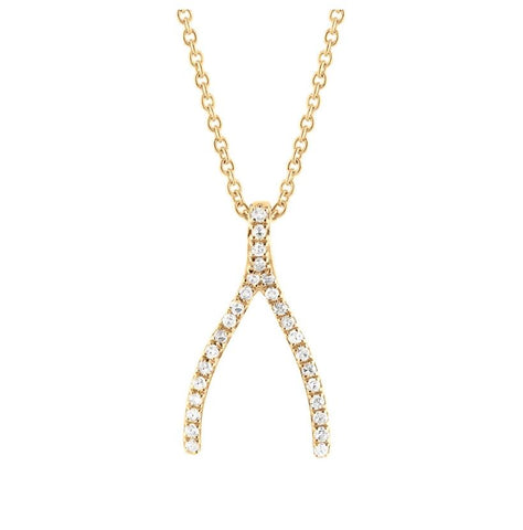 0.09 Ctw Diamond 14k Yellow Gold Round Shape Womens Diamond Necklace Pendant With 16 Inch Chain