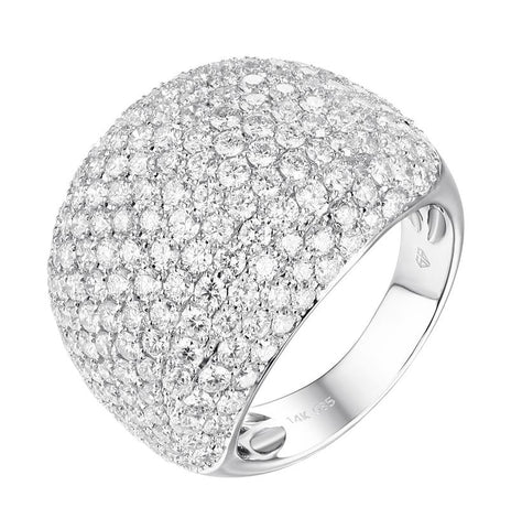 4.15 Ctw Diamond 14k White Gold Round Shape Womens Diamond Ring