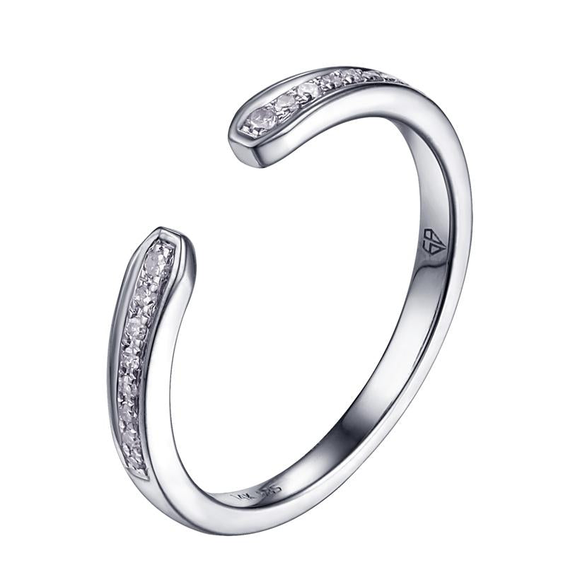 0.06 Ctw Diamond 14k White Gold Round Shape Womens Diamond Ring