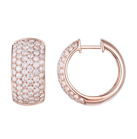 3.2 Ctw Diamond 14k Rose Gold Round Shape Womens Diamond Earrings