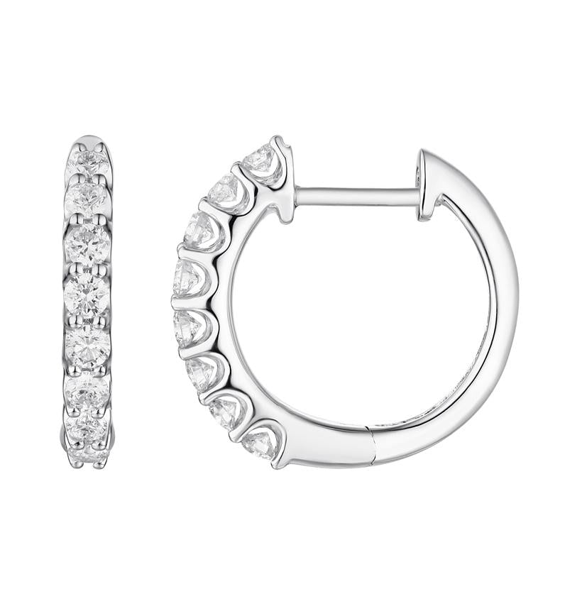 0.75 Ctw Diamond 14k White Gold Round Shape Womens Diamond Earrings