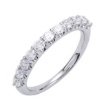 White Silver Silver Cubic Zirconium  Round Shape Womens Ring