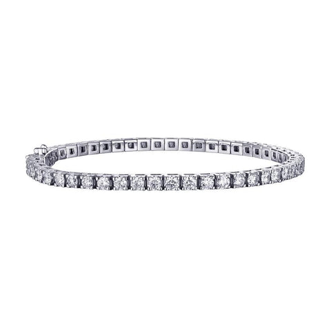 5.2 Ctw Diamond 14k White Gold Round Shape Womens Diamond Bracelet