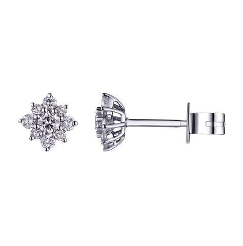 0.32 Ctw Diamond 14k White Gold Round Shape Womens Diamond Earrings