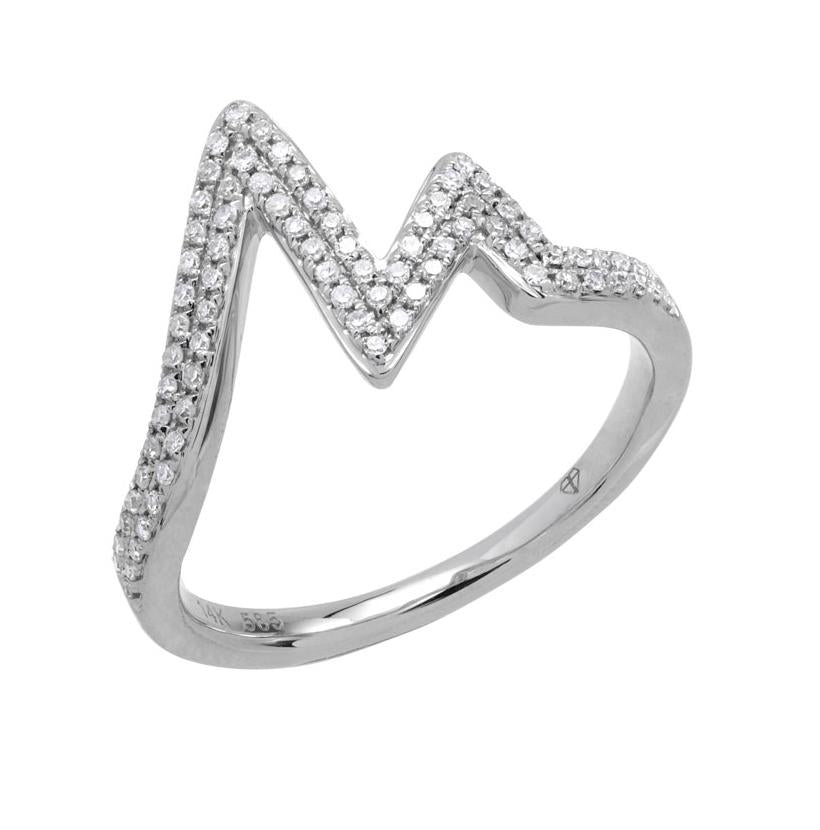0.3 Ctw Diamond 14k White Gold Round Shape Womens Diamond Ring