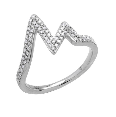 0.3 Ctw Diamond 14k White Gold Round Shape Womens Diamond Ring
