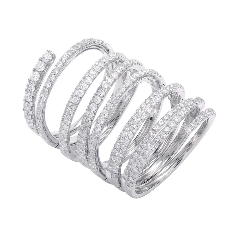 2.61 Ctw Diamond 14k White Gold Round Shape Womens Diamond Ring