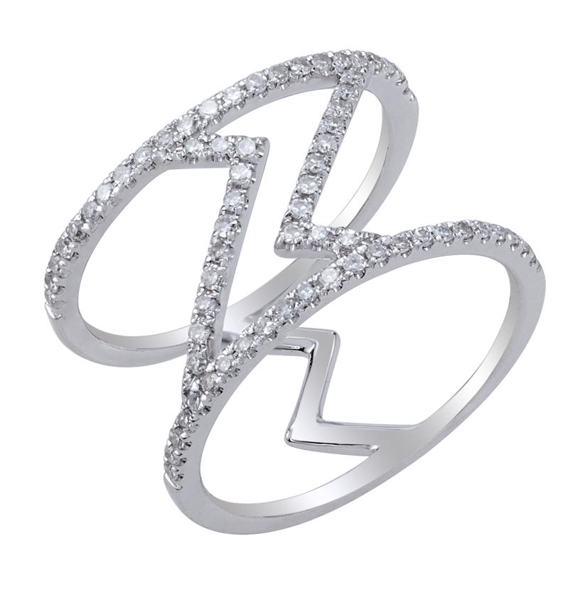 0.33 Ctw Diamond 14k White Gold Round Shape Womens Diamond Ring