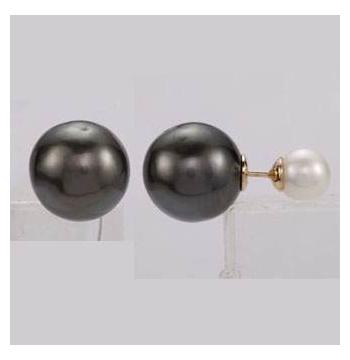 14k Yellow Gold Pearl Earrings